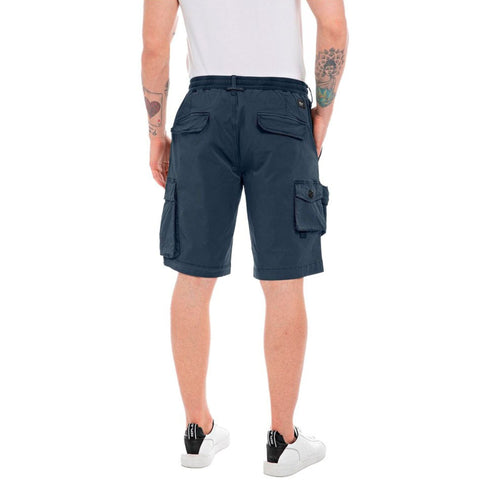 Bermuda Uomo kombact cargo con coulisse Blu Replay- Francavilla Moda